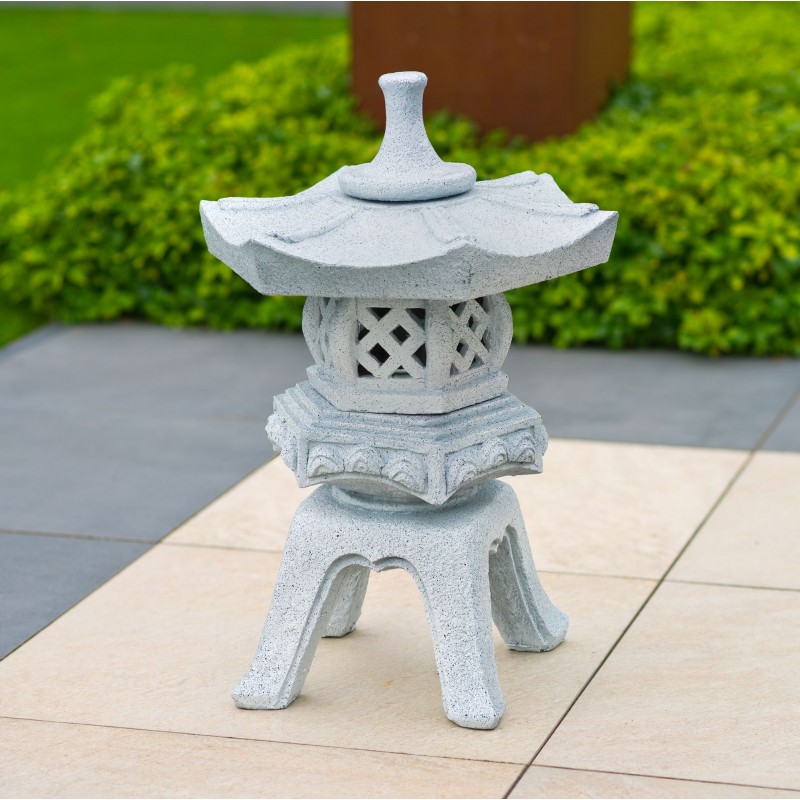 Lanterne Rokkaku japonaise, décoration de jardin - Le Monde Du Bassin