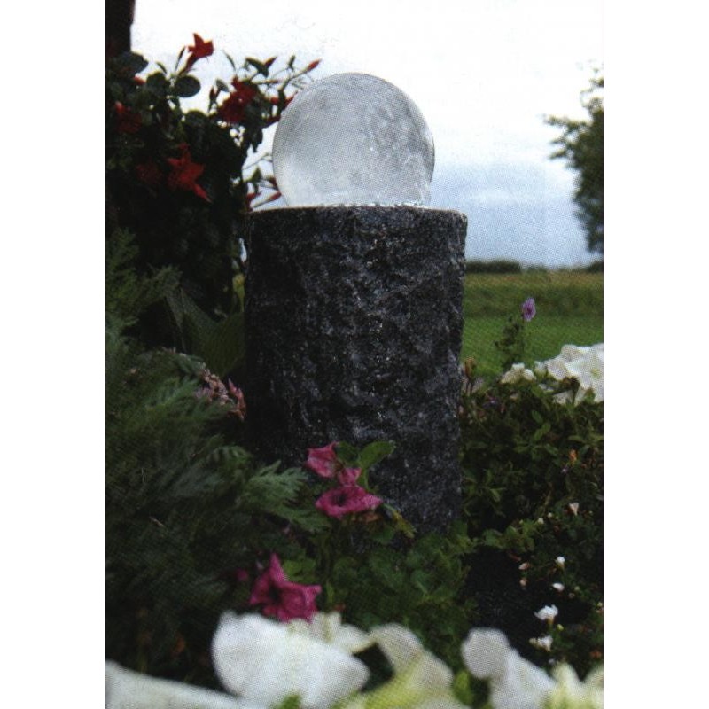 LAS PALMAS - sphère en verre sur colonne LED LAS PALMAS - sphère en verre sur colonne LED
