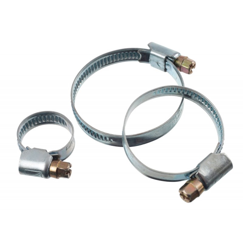 2 Colliers De Serrage 110 Mm Galvanisés Avec Insert Caoutchouc - Pour Tuyaux Ventilation, évacuation