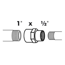 Embout de réduction double mâle/mâle (différents diamètres)