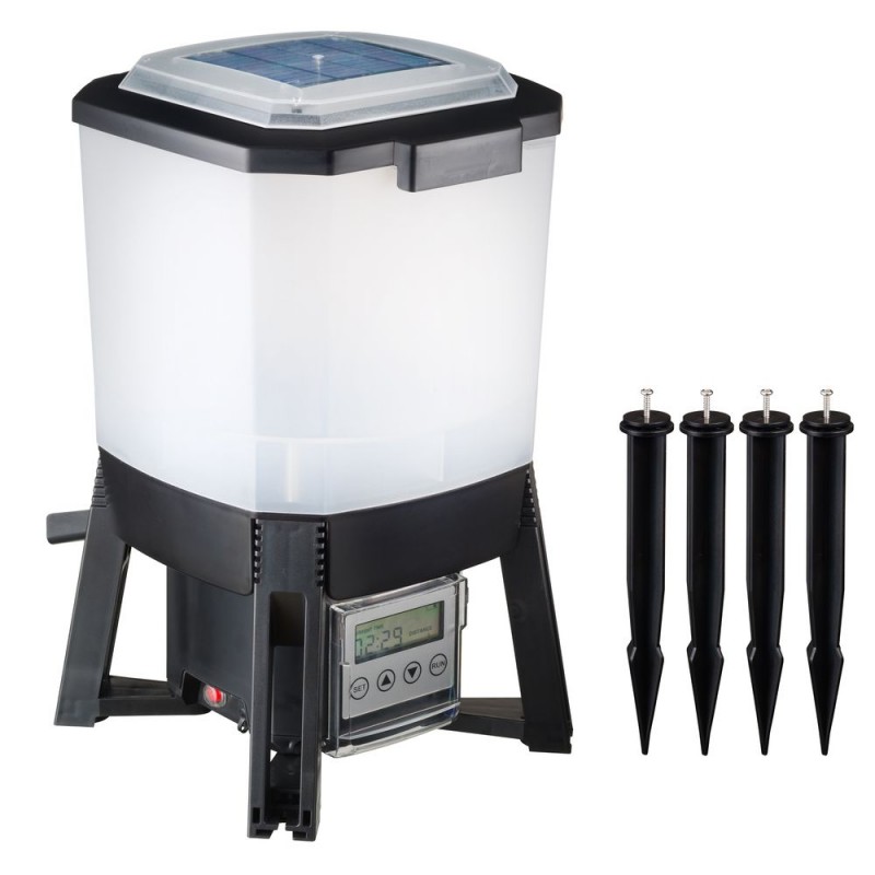 Distributeur automatique de nourriture pour poissons solaire