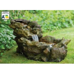 ASPEN - Fontaine naturelle aspect souche en bois   LED