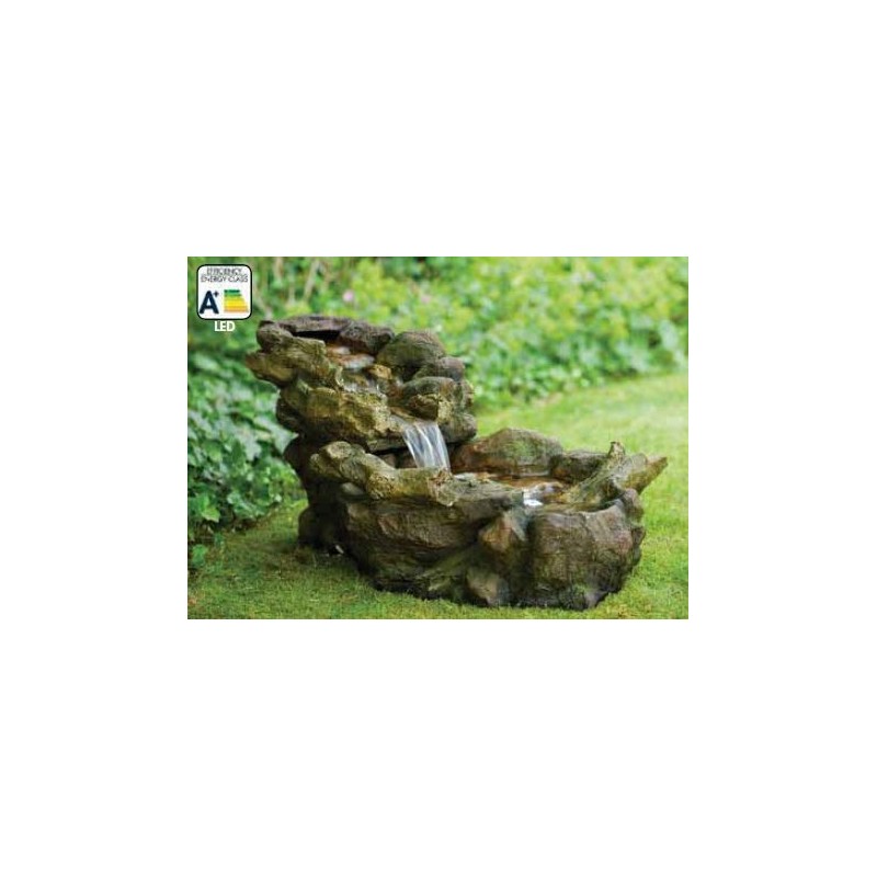 ASPEN - Fontaine naturelle aspect souche en bois   LED