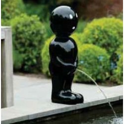 BOY II - Gargouille Manneken pis noir grand