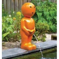 BOY IX - Gargouille Manneken pis orange grand