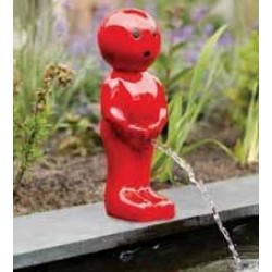 BOY VII - Gargouille Manneken pis rouge petit
