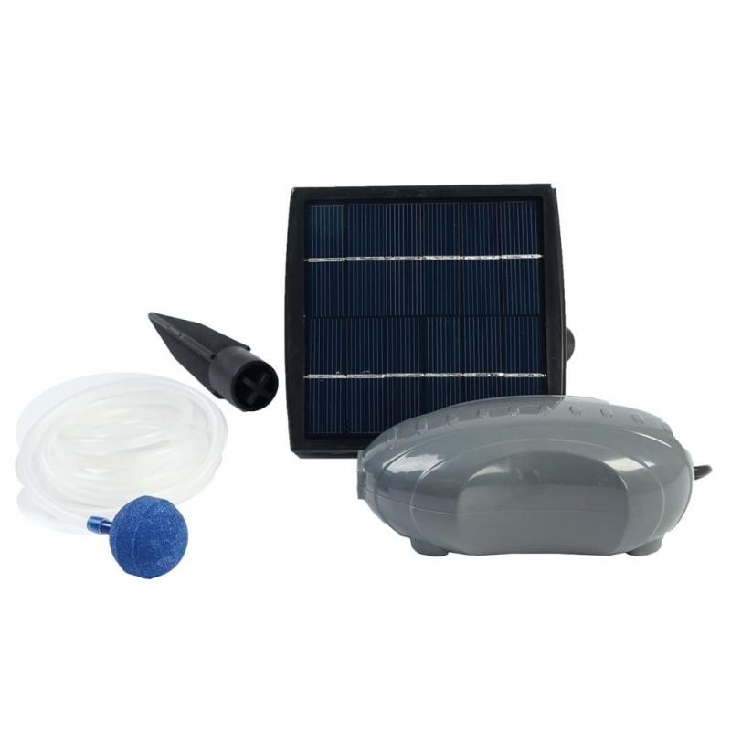 Solaire Pompe à Eau Aérateur d'oxygène, 2W Panneau Solaire, 48 l/h  Oxygénateur Solaire pour Aquarium Bassin Extérieure étang de pêche, Pompe à  Air