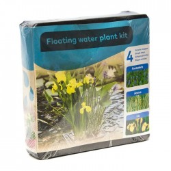 Kit panier flottant carré avec plantes aquatiques de bassin