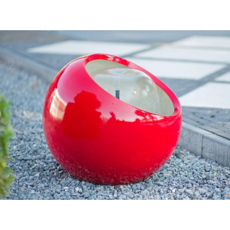 RIBERA - fontaine boule laquée rouge RIBERA - fontaine boule laquée rouge