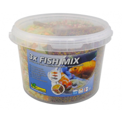 Aliment pour poissons mix 3 types - 3L