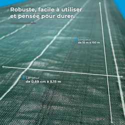 Toile de paillage renforcée 130g/m²