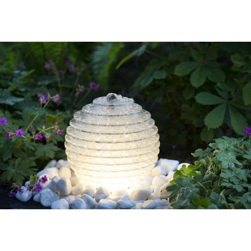 GALIA - fontaine de disques transparents LED GALIA - fontaine de disques transparents LED