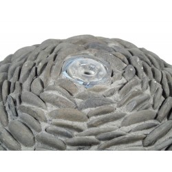 TRENTE - sphère en pierres naturelles brun clair   LED