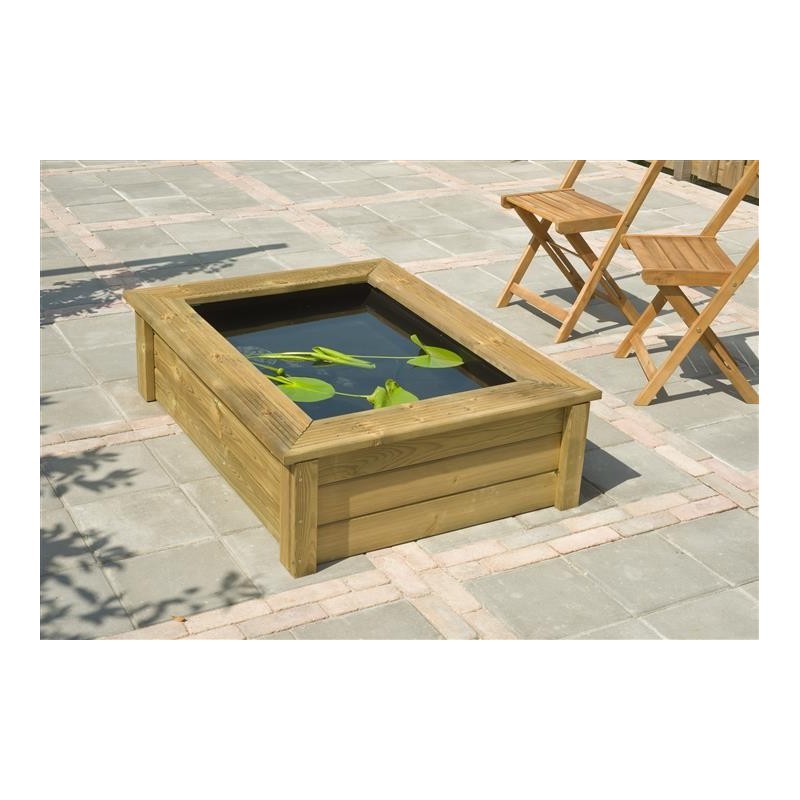 Bassin préfabriqué de jardin Quadro Wood 2